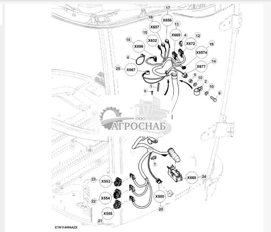 Жгут проводов подлокотника 